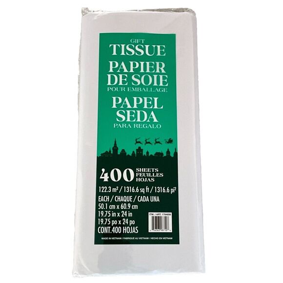 Kirkland Signature Gift Tissue Paper White 1 Pack 400 Sheets - Picture 1 of 7